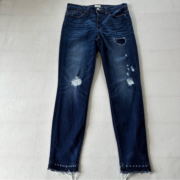 J.Crew Lookout High Rise Skinny Jeans | Size 30 | Distressed Knees | EUC - Picture 4 of 8